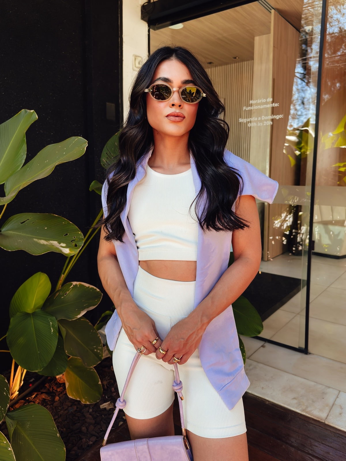 CONJUNTO BEM ESTAR MALHA CANELADA PREMIUM - OFF WHITE