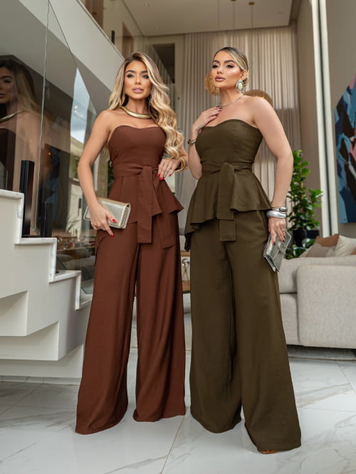 CONJUNTO ALFAIATARIA MARRANT TOMARA QUE CAIA - VERDE MILITAR