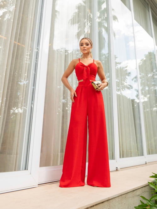 CONJUNTO DUNA PANTALONA VERMELHO