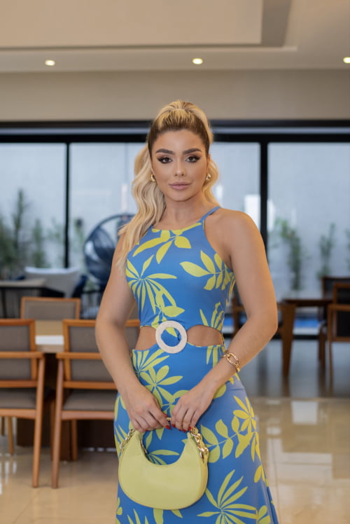 VESTIDO FIVELA AZUL