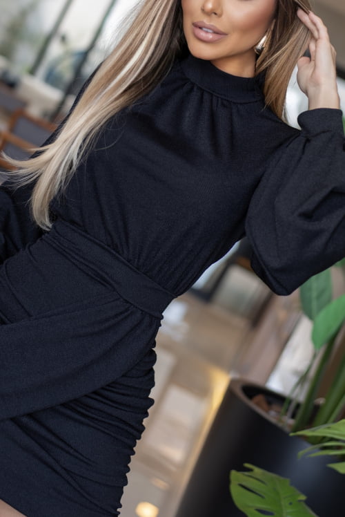 VESTIDO MANGA LONGA LAUREN PRETO