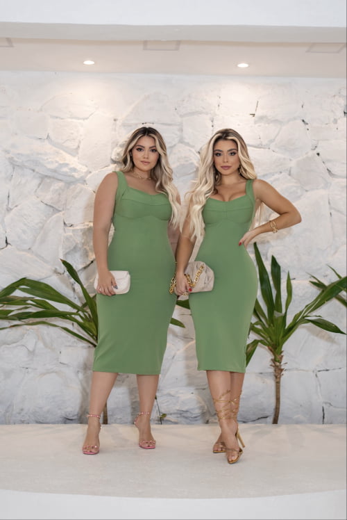 VESTIDO MEIA TAÇA MONTARIA  VERDE OLIVA 