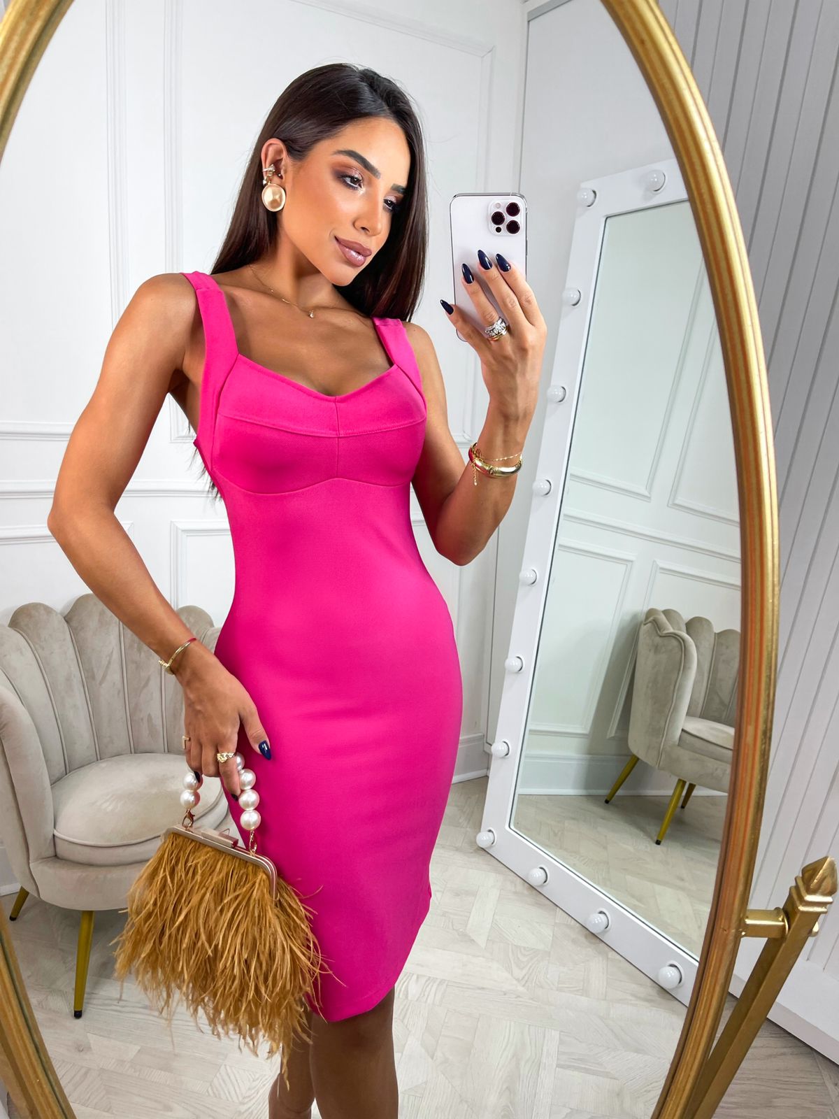 VESTIDO MONTARIA MEIA TAÇA ROSA